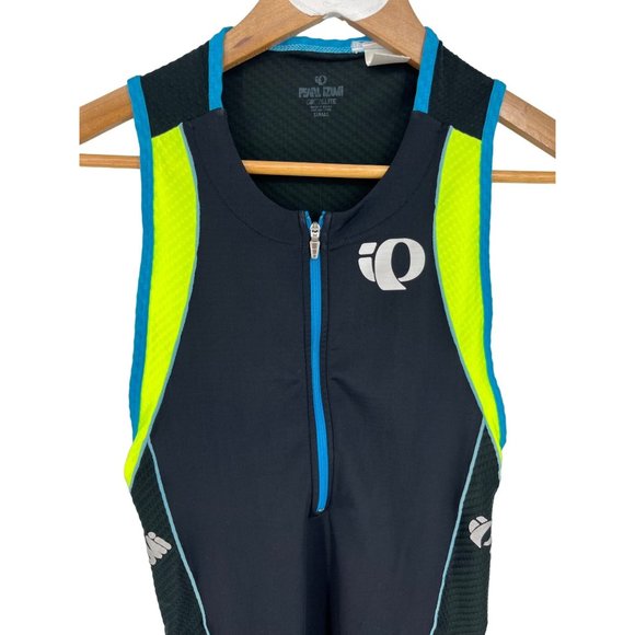 Pearl Izumi Elite Inrcool Tri Sleeveless Jersey Small Singlet Black Yellow - Picture 2 of 6